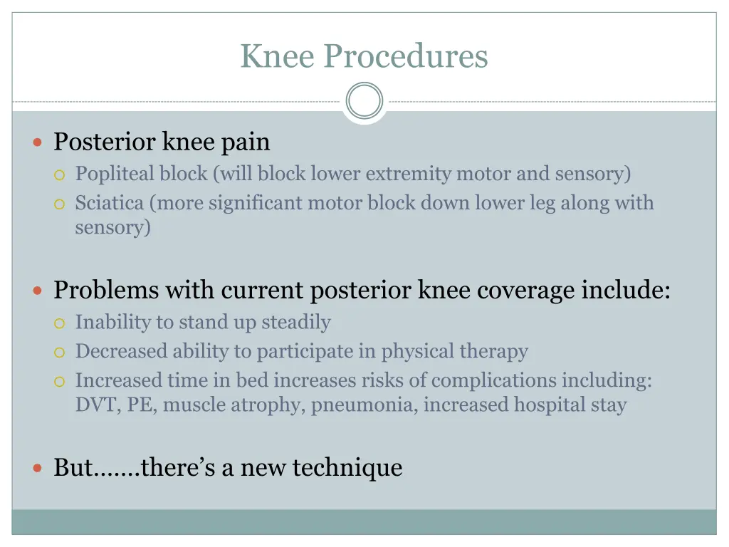 knee procedures 1