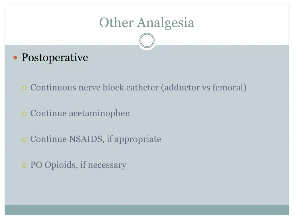 other analgesia 2