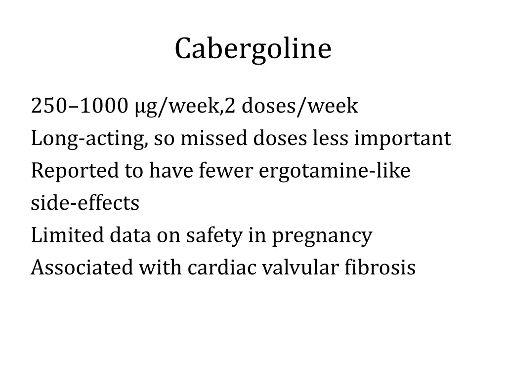 cabergoline