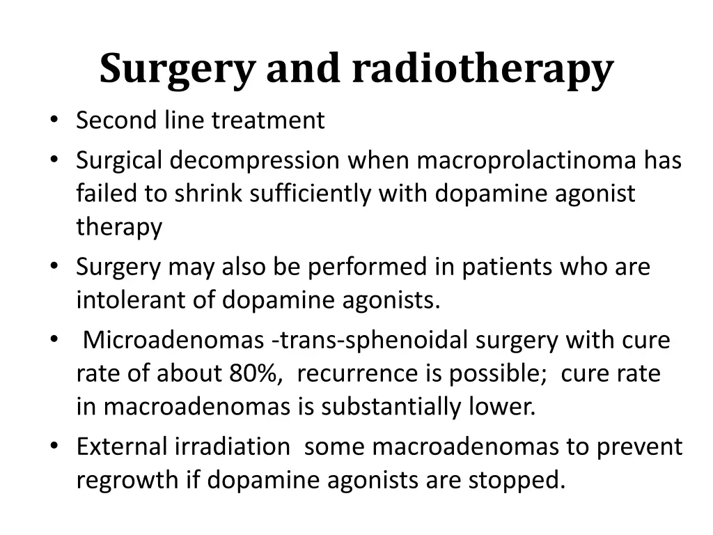 surgery and radiotherapy second line treatment