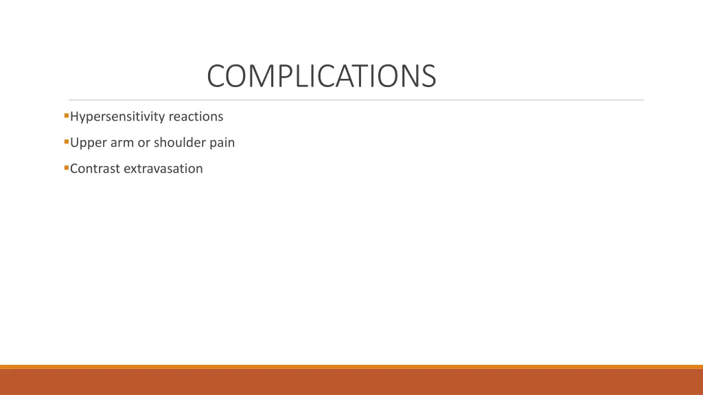 complications