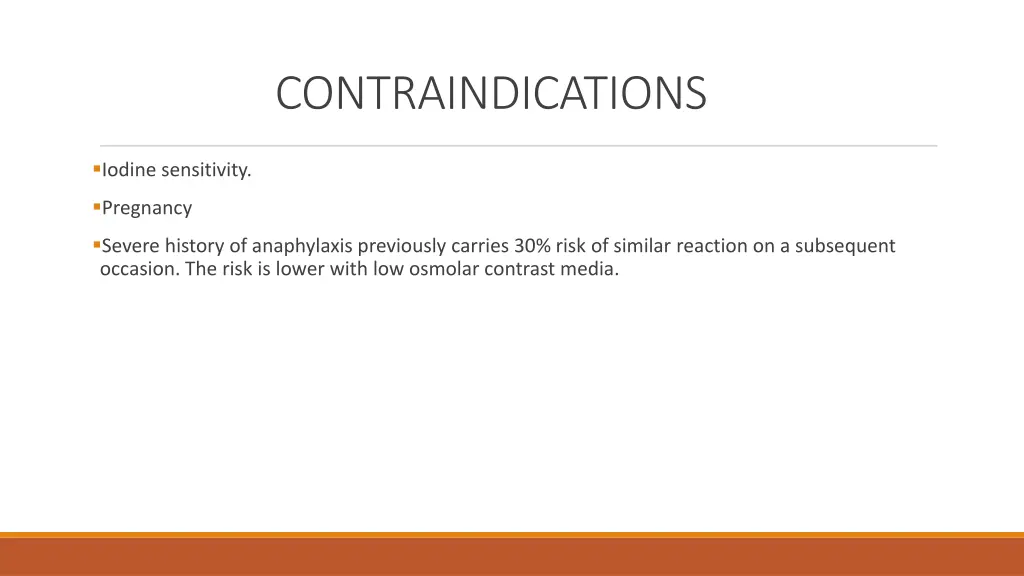 contraindications
