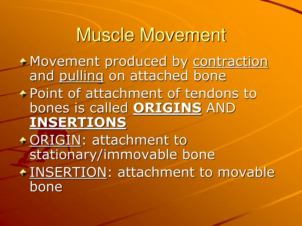 muscle movement