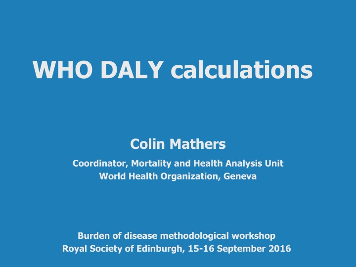 who daly calculations