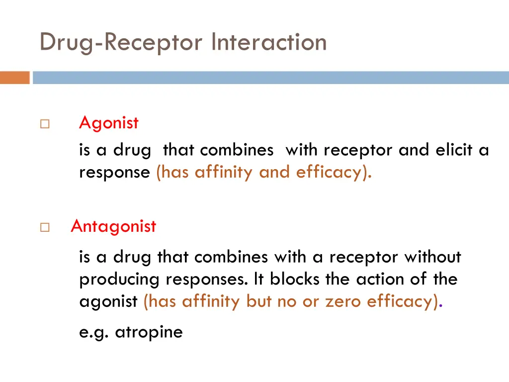drug receptor interaction 2