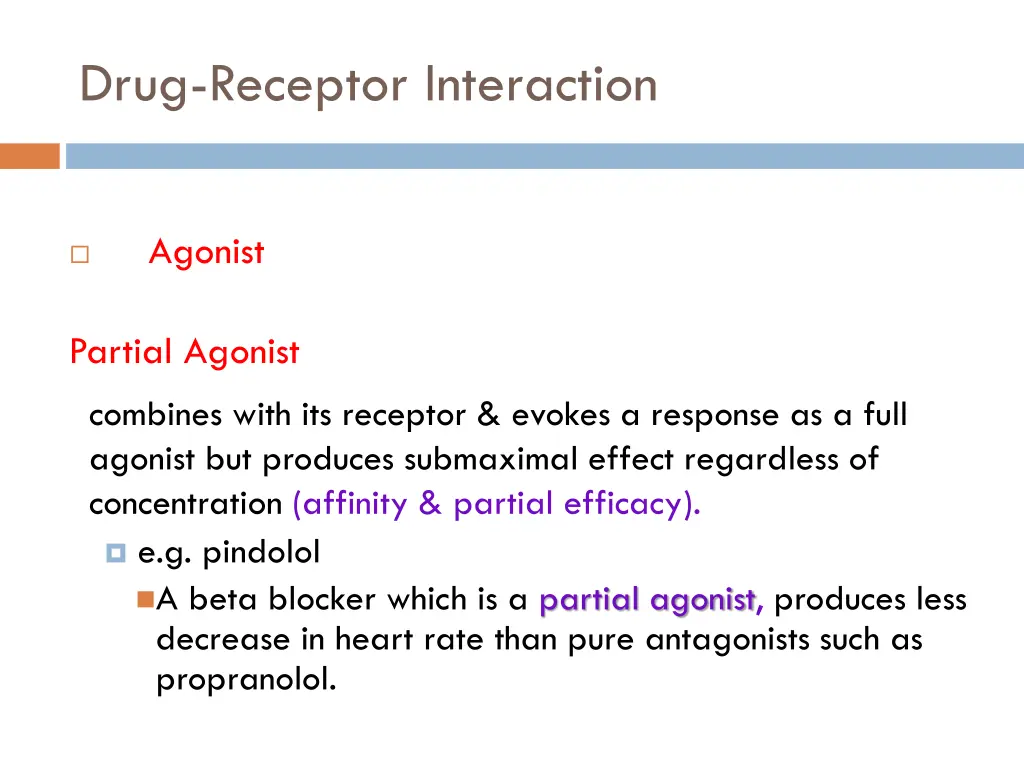 drug receptor interaction 5