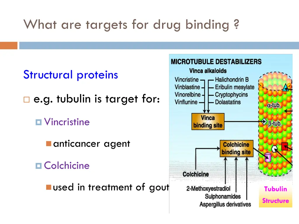 what are targets for drug binding 6