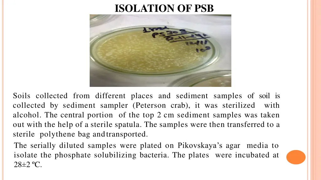 isolation of psb