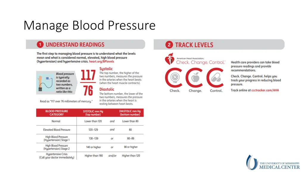 manage blood pressure