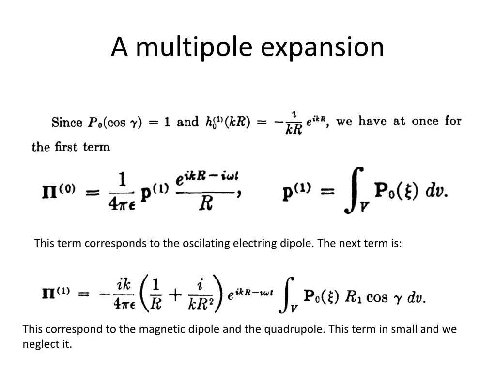 a multipole expansion 1