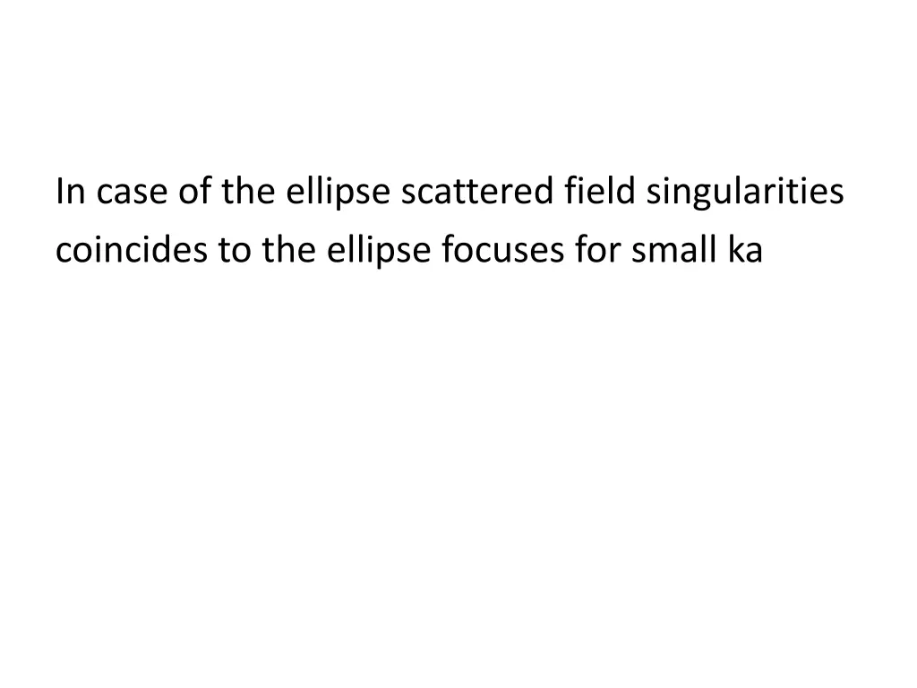 in case of the ellipse scattered field