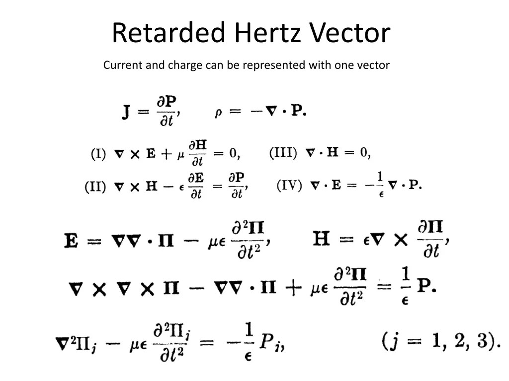 retarded hertz vector