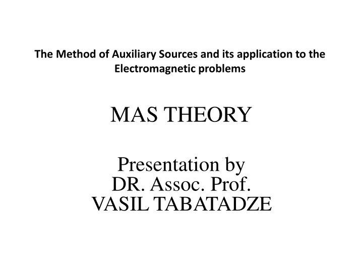 the method of auxiliary sources