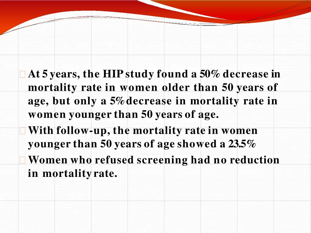 at 5 years the hip study found a 50 decrease