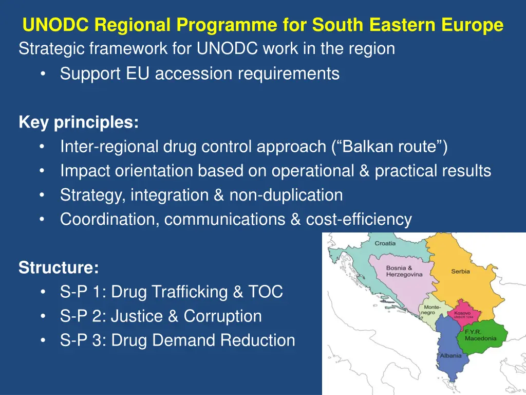 unodc regional programme for south eastern europe