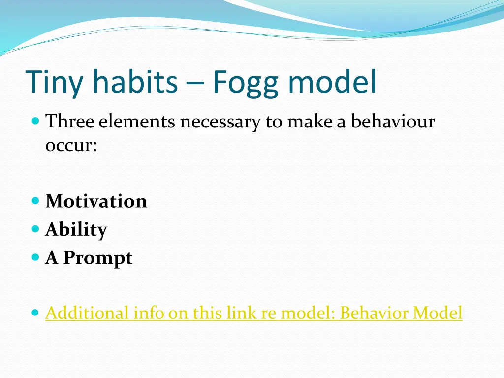 tiny habits fogg model