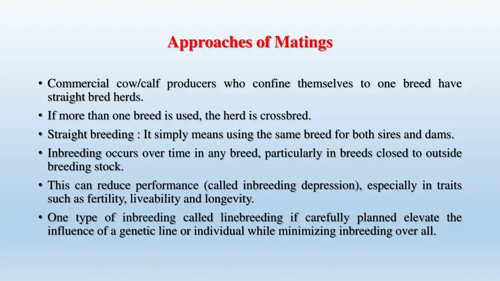 approaches of matings