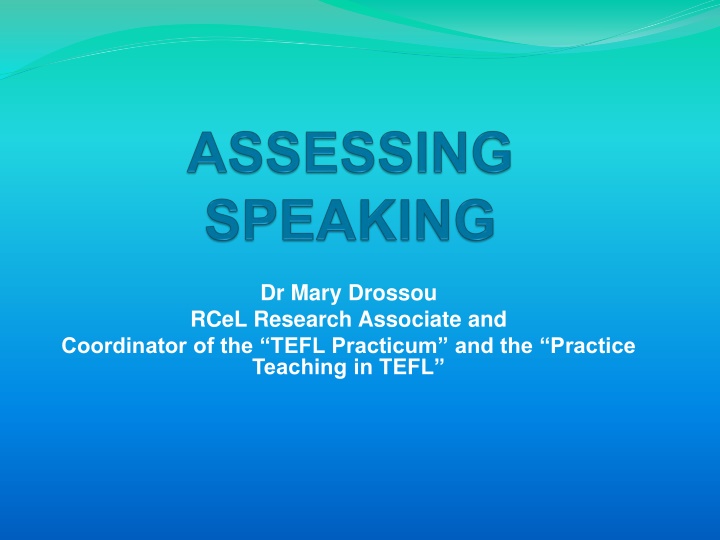dr mary drossou rcel research associate