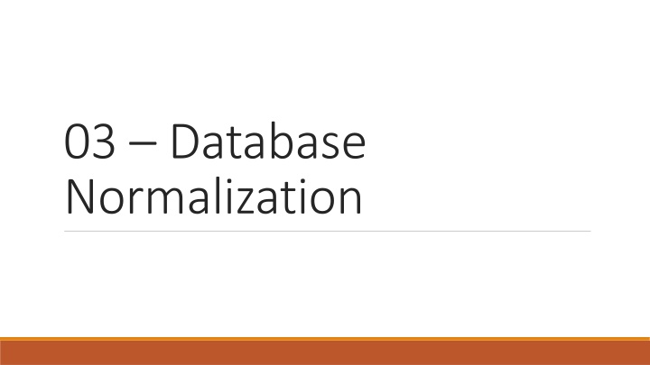 03 database normalization