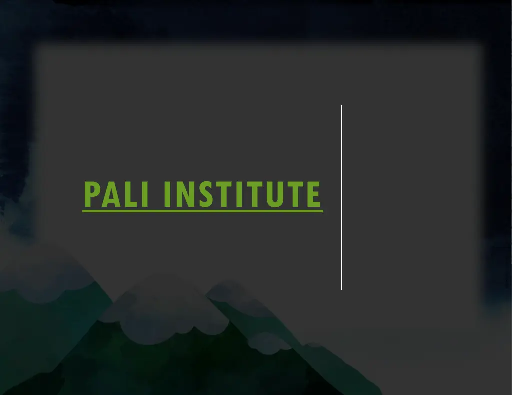 pali institute