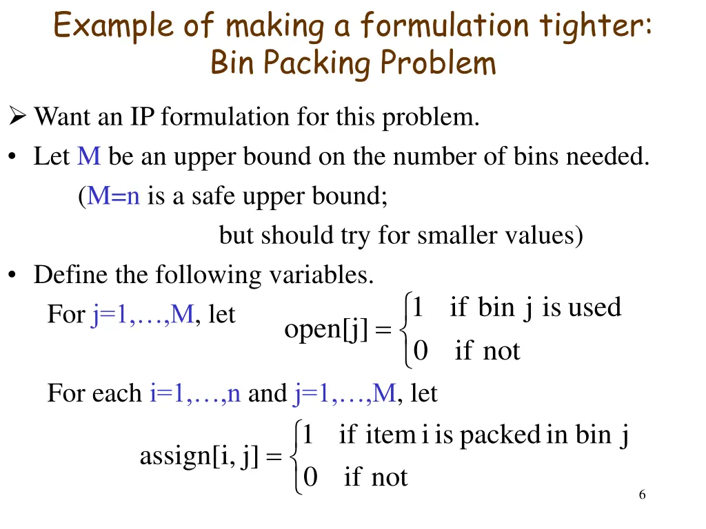 example of making a formulation tighter 1