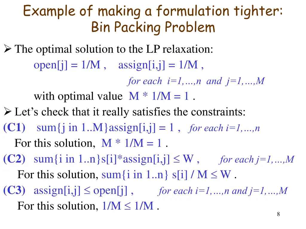 example of making a formulation tighter 3