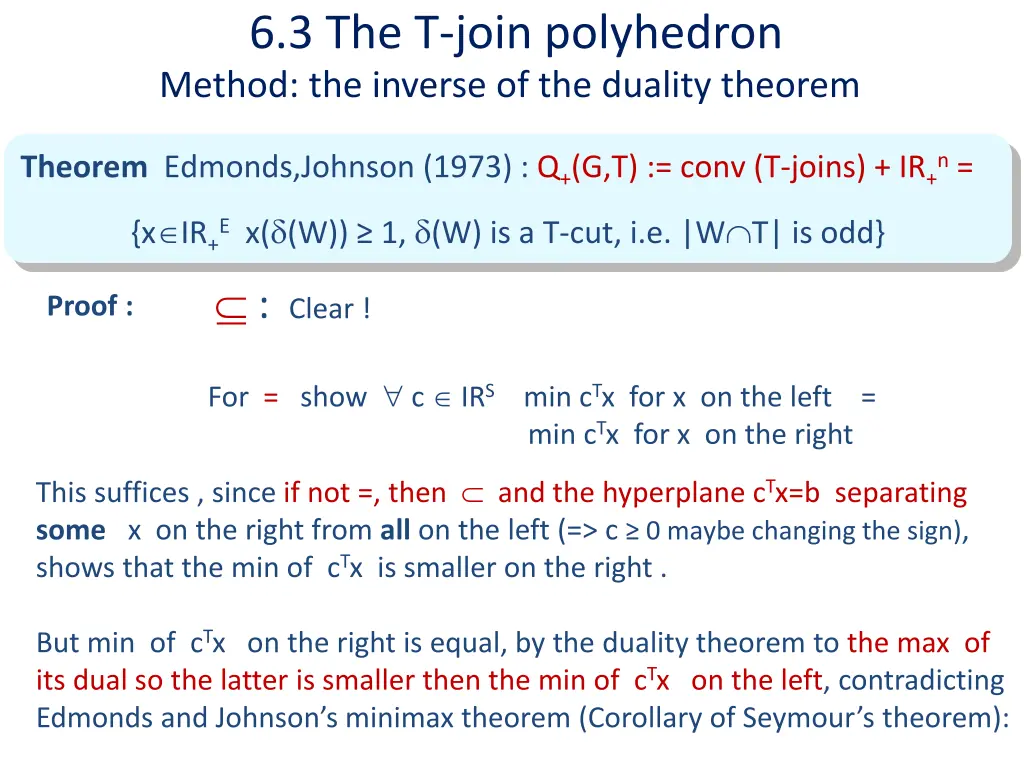 6 3 the t join polyhedron
