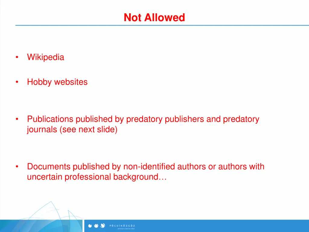 not allowed