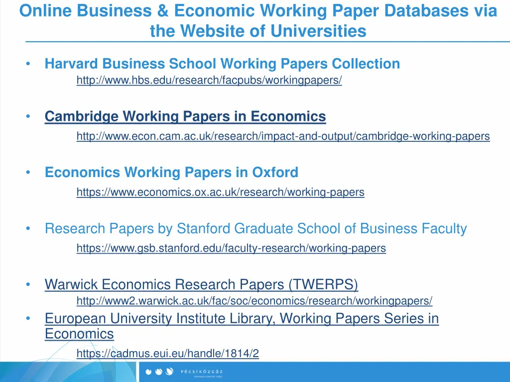 online business economic working paper databases 1
