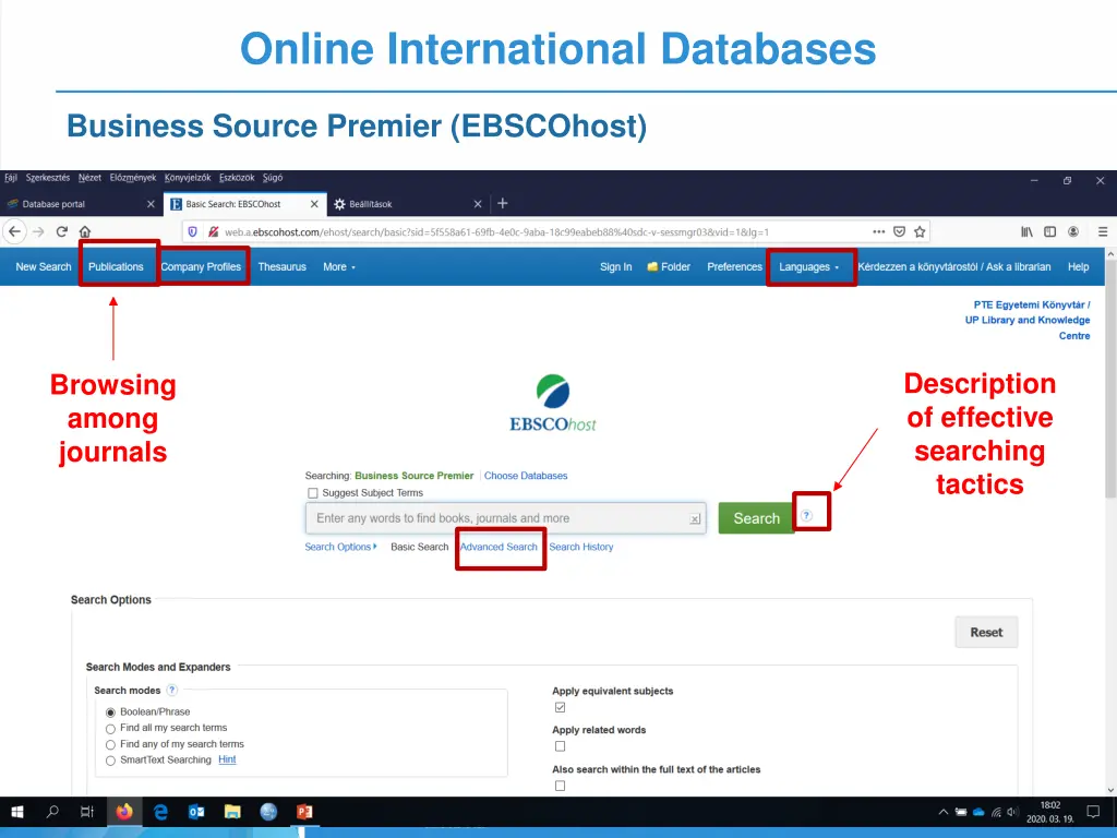 online international databases 1