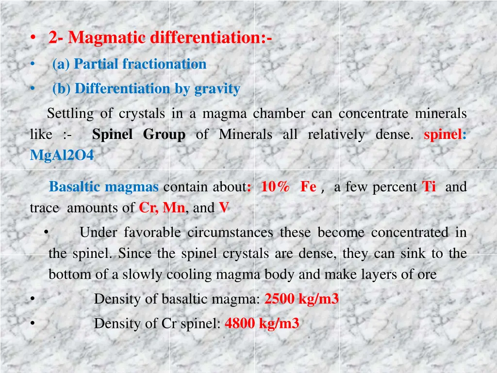 2 magmatic differentiation a partial
