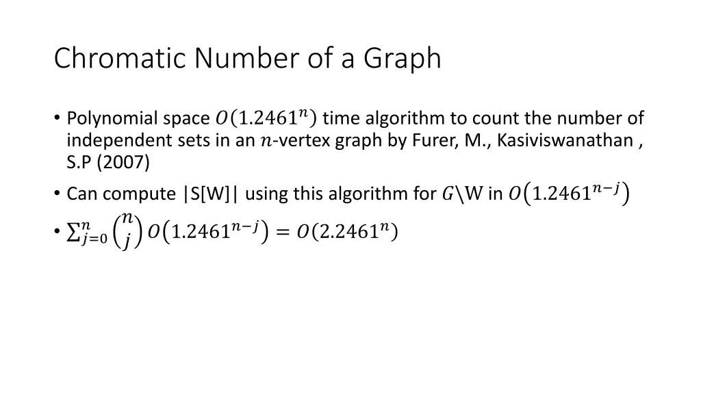 chromatic number of a graph 1
