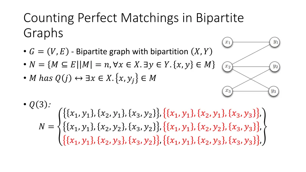 counting perfect matchings in bipartite graphs 5