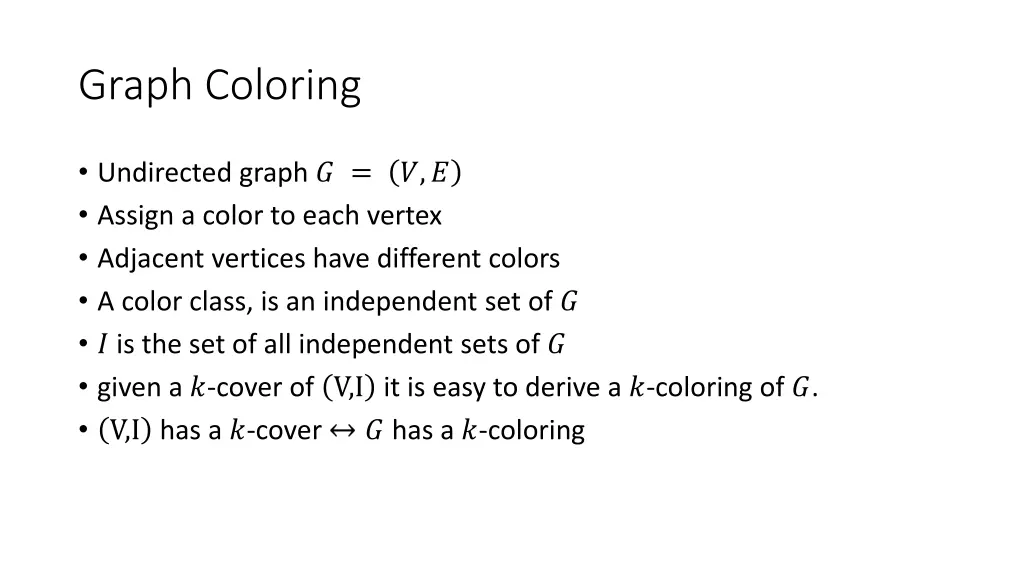 graph coloring