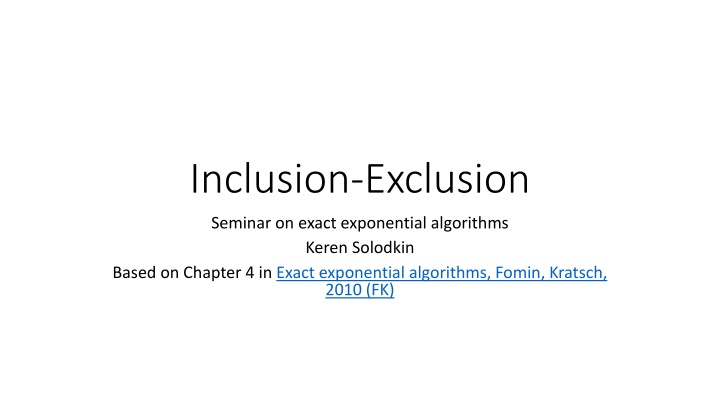 inclusion exclusion