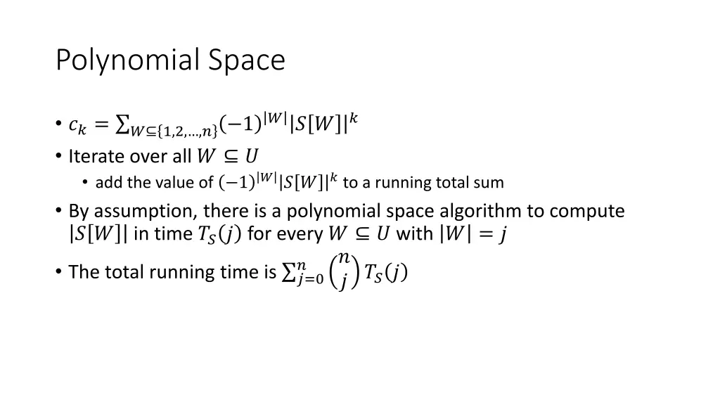 polynomial space 1