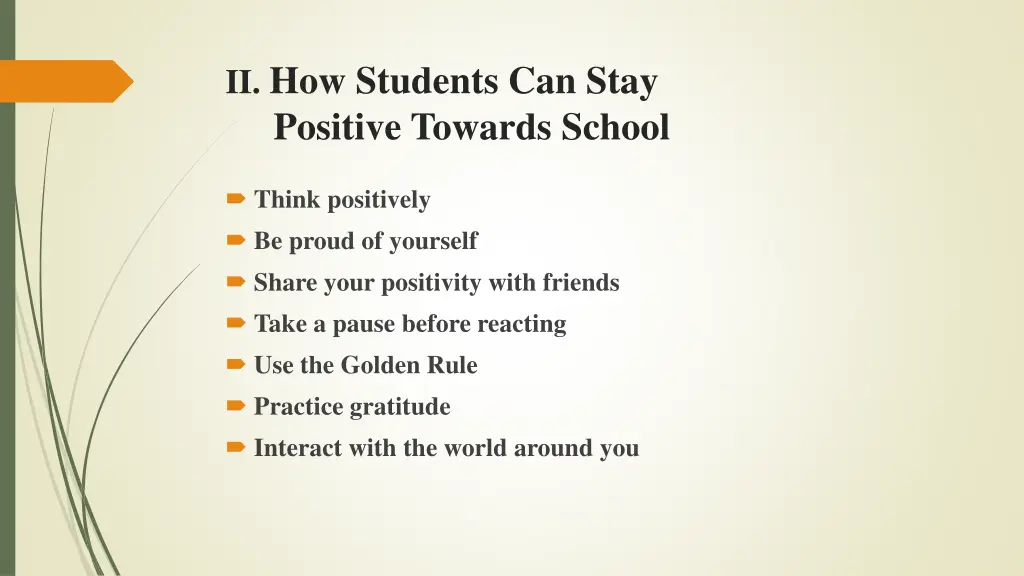 ii how students can stay positive towards school