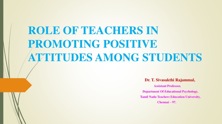 role of teachers in promoting positive attitudes