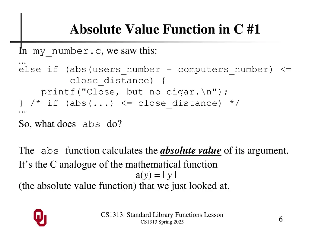 absolute value function in c 1