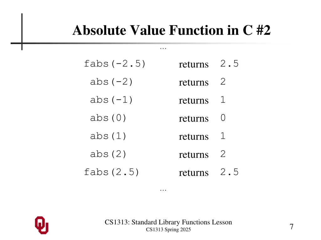 absolute value function in c 2