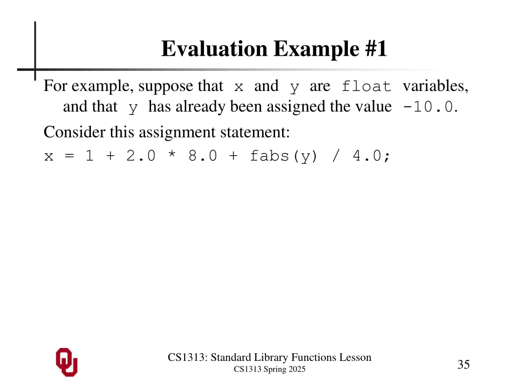 evaluation example 1