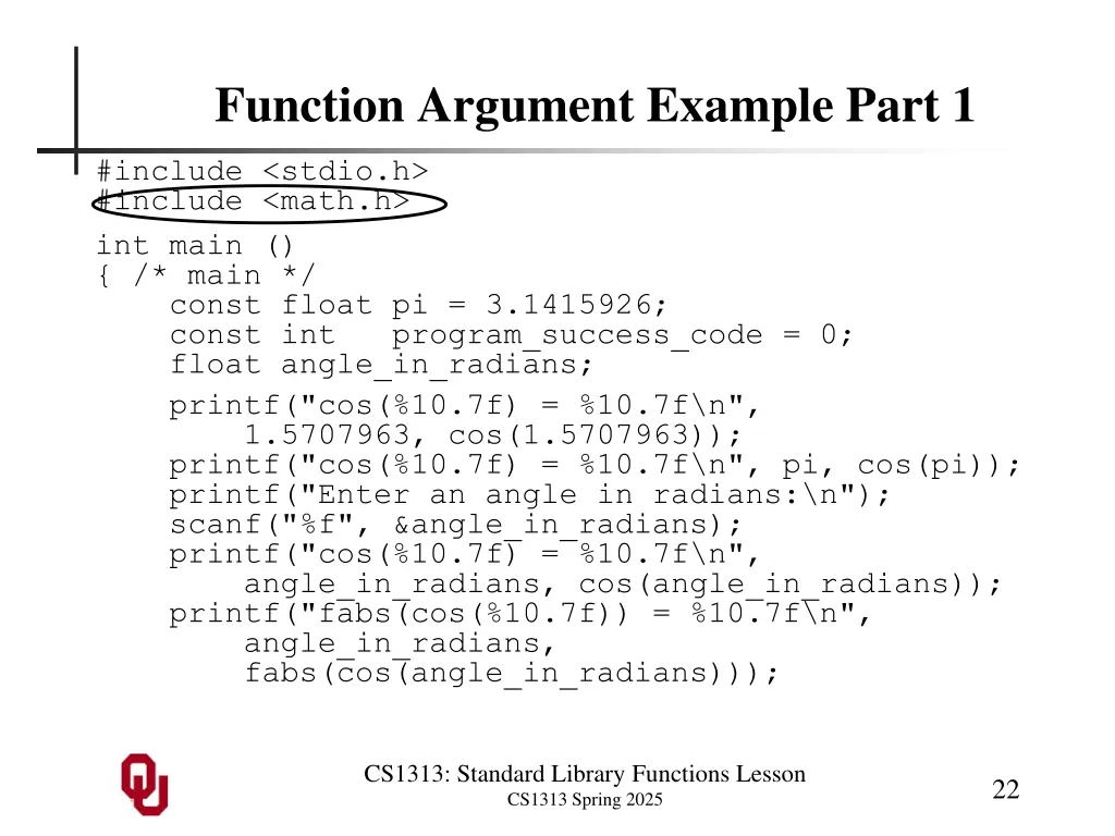 function argument example part 1