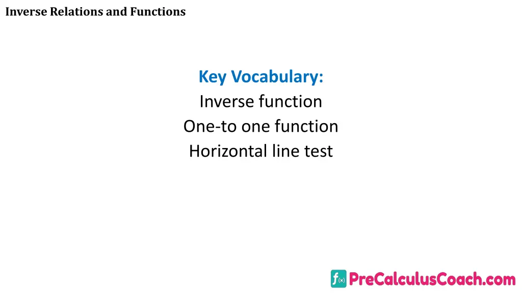 inverse relations and functions 1