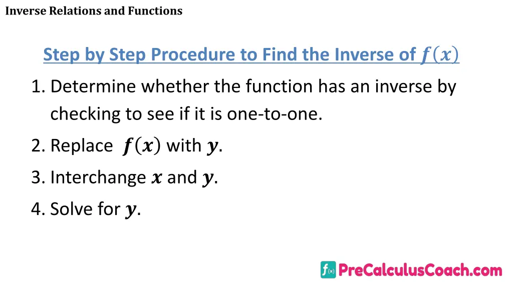 inverse relations and functions 10