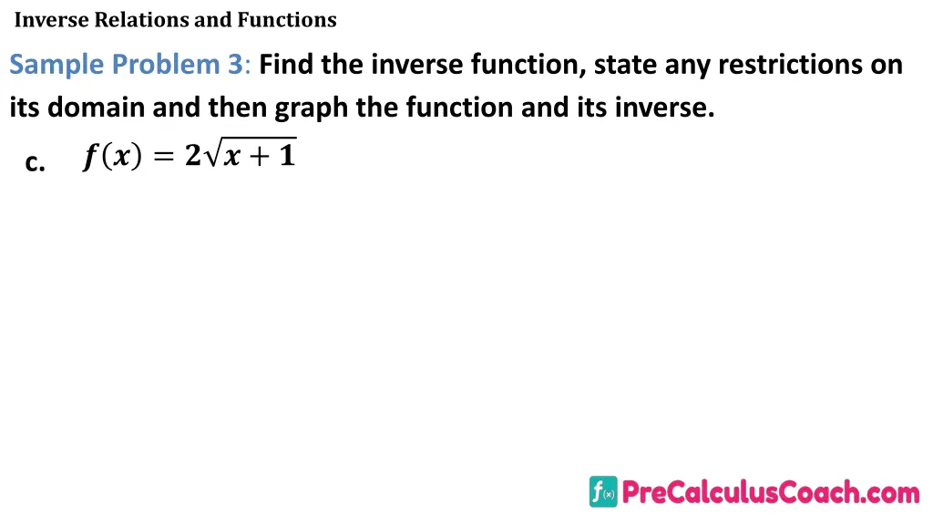 inverse relations and functions 19