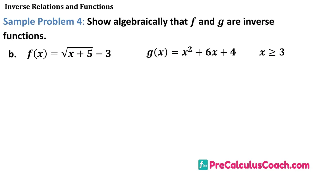 inverse relations and functions 26
