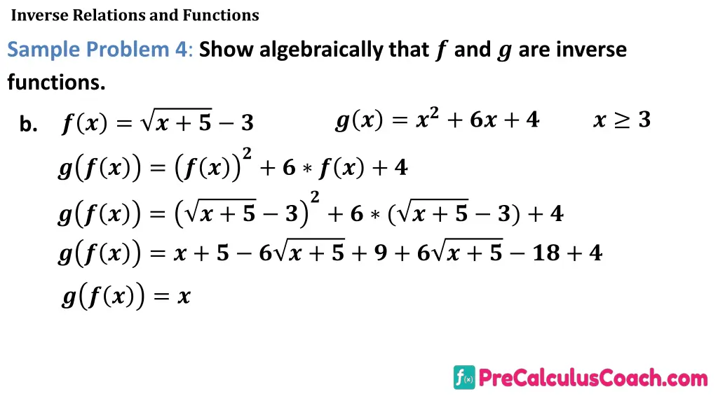 inverse relations and functions 28