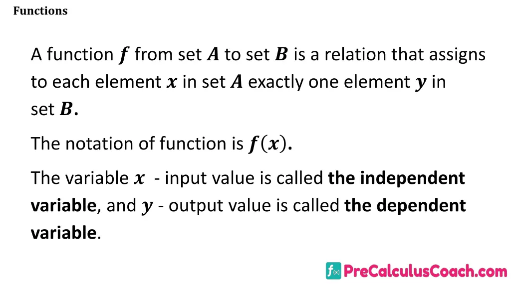 functions 1