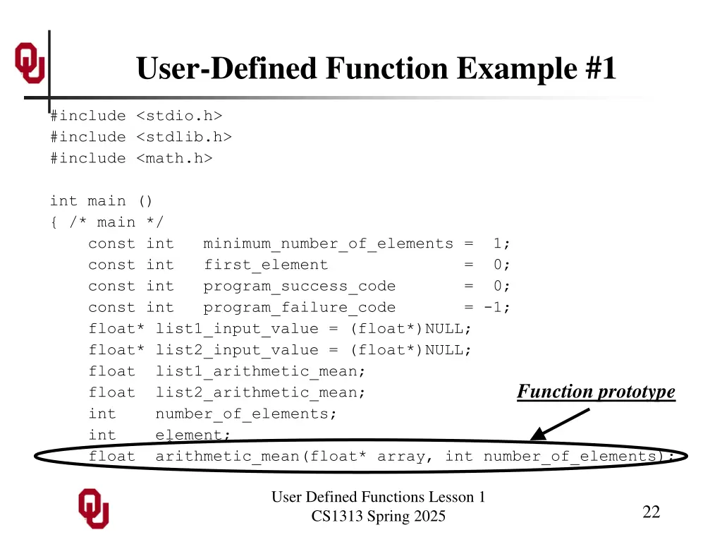 user defined function example 1
