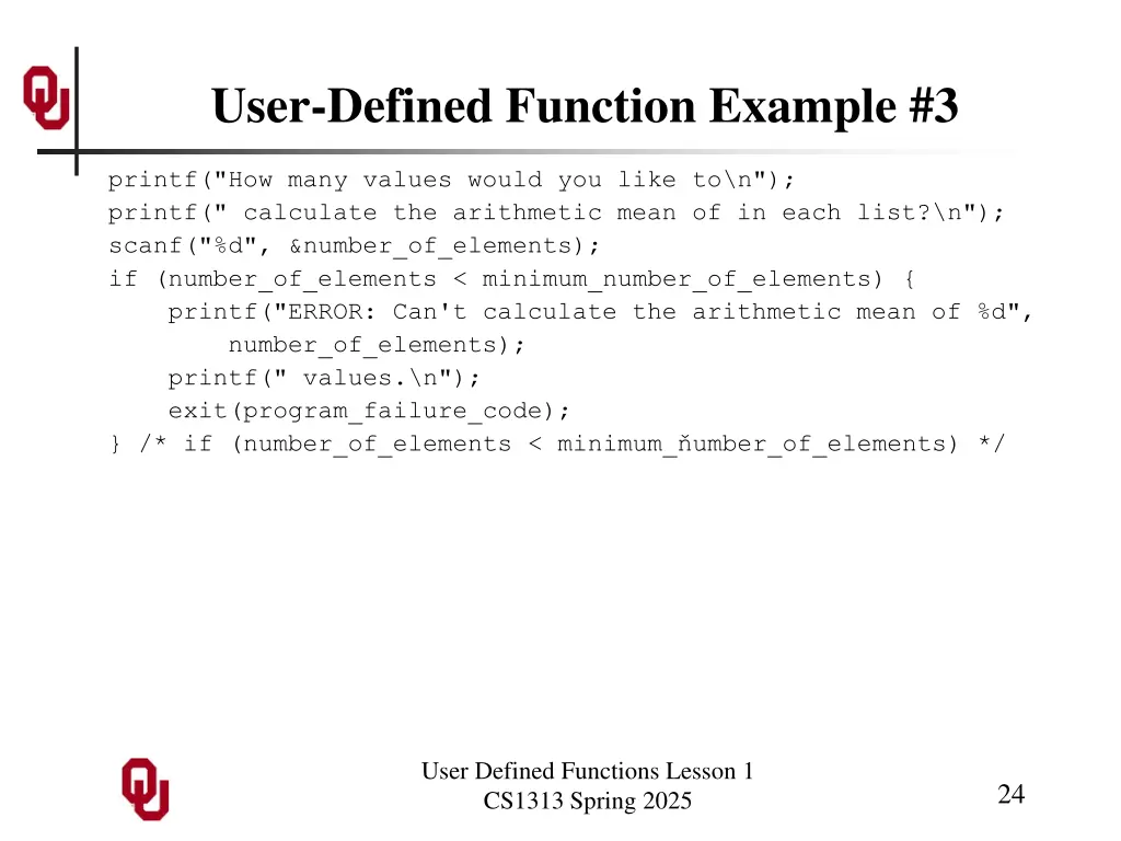 user defined function example 3